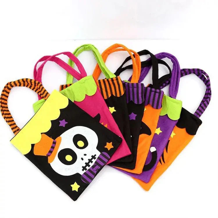 Túi xách quà kẹo hoạt hình sáng tạo trang trí Halloween cho trẻ em, giao kiểu ngẫu nhiên, túi kẹo hoạt hình