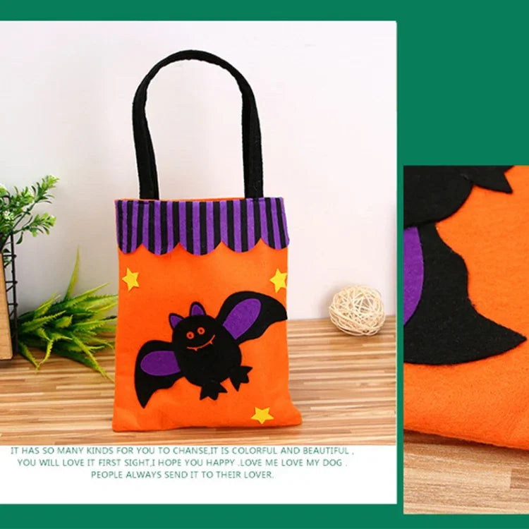 Túi xách quà kẹo hoạt hình sáng tạo trang trí Halloween cho trẻ em, giao kiểu ngẫu nhiên, túi kẹo hoạt hình