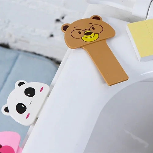 10 cái thiết bị nắp bồn cầu hoạt hình dễ thương tiện lợi, giao ngẫu nhiên kiểu dáng, thiết bị nắp bồn cầu hoạt hình dễ thương