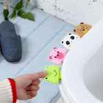 10 cái thiết bị nắp bồn cầu hoạt hình dễ thương tiện lợi, giao ngẫu nhiên kiểu dáng, thiết bị nắp bồn cầu hoạt hình dễ thương