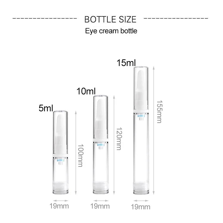 5 chai nhựa trong suốt rỗng có thể đổ lại, dung tích 5ml, 5ml