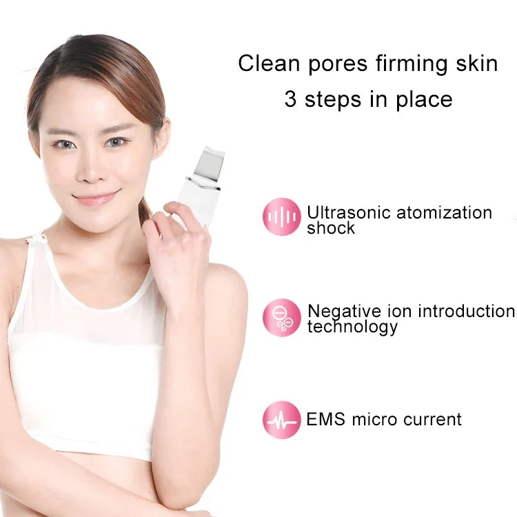Máy rửa mặt rung siêu âm 2W làm sạch da chết, dụng cụ làm đẹp da mặt