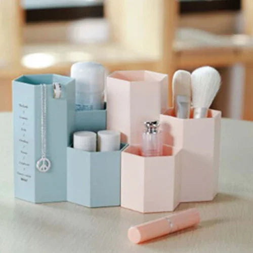 Hộp đựng bút hình lục giác sáng tạo để đựng văn phòng phẩm và mỹ phẩm