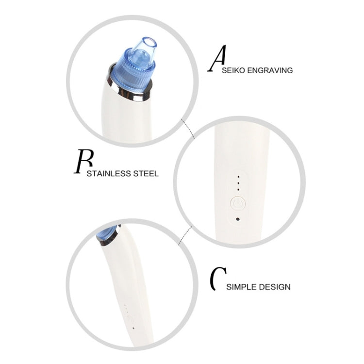 Máy hút mụn đa chức năng 5W 1A màu đen với bốn đầu dò