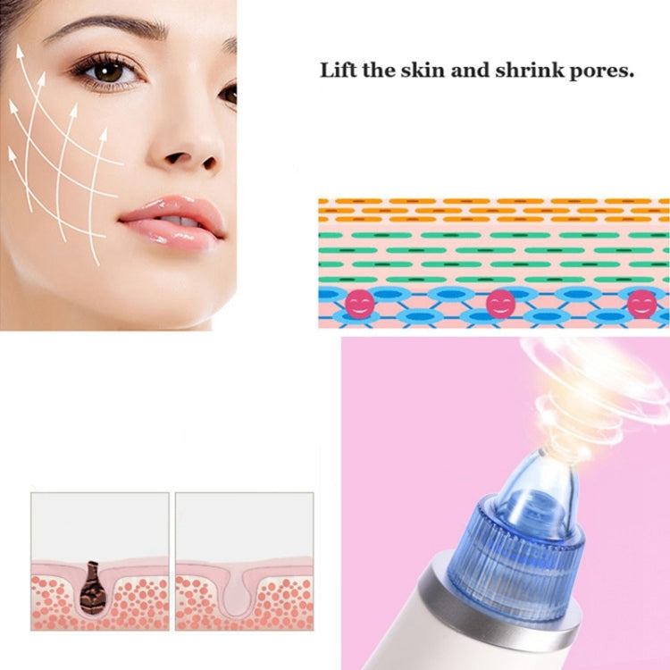 Máy hút mụn đa chức năng 5W 1A màu đen với bốn đầu dò