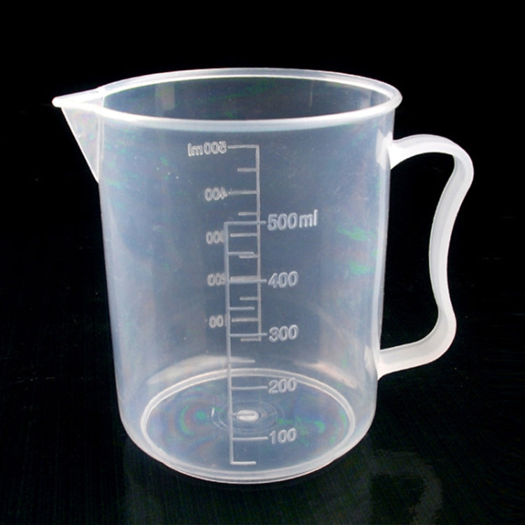 Bình nhựa PP 500ml dạng mỏng, cốc đo kỹ thuật số hình trụ, thước đo, dụng cụ phòng thí nghiệm, cốc đo 500ml