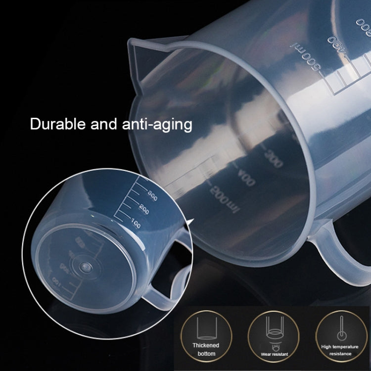 Bình nhựa PP mỏng 1000ml cốc đo kỹ thuật số hình trụ thước đo kính dụng cụ phòng thí nghiệm, Cốc đo 1000ml