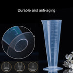 10 cái bình nhựa PP 100ml đạt chuẩn thực phẩm, cốc đo hình nón kỹ thuật số, thước đo hình trụ, dụng cụ phòng thí nghiệm, 100ml