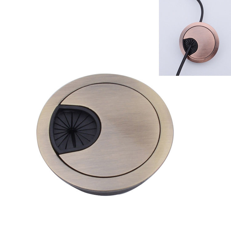 Nắp Lỗ Hộp Ren Tròn Hợp Kim Kẽm Cho Bàn Máy Tính Để Bàn, Đường Kính Lỗ: 80mm (Đồng Xanh), 80mm