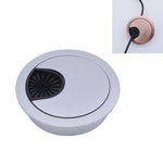 Nắp Lỗ Hộp Ren Tròn Hợp Kim Kẽm Cho Bàn Máy Tính Để Bàn, Đường Kính Lỗ: 80mm (Đồng Xanh), 80mm