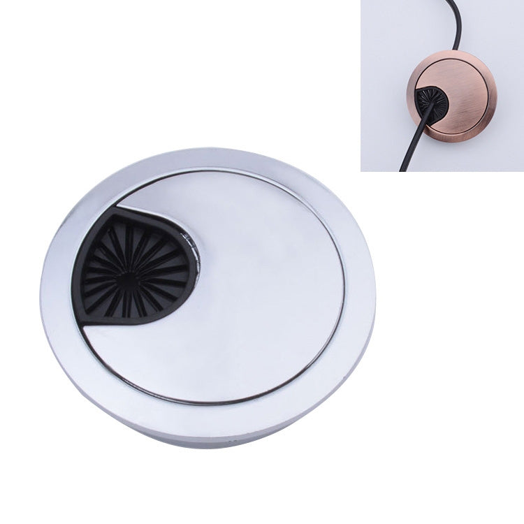 Nắp Lỗ Hộp Ren Tròn Hợp Kim Kẽm Cho Bàn Máy Tính Để Bàn, Đường Kính Lỗ: 80mm (Đồng Xanh), 80mm