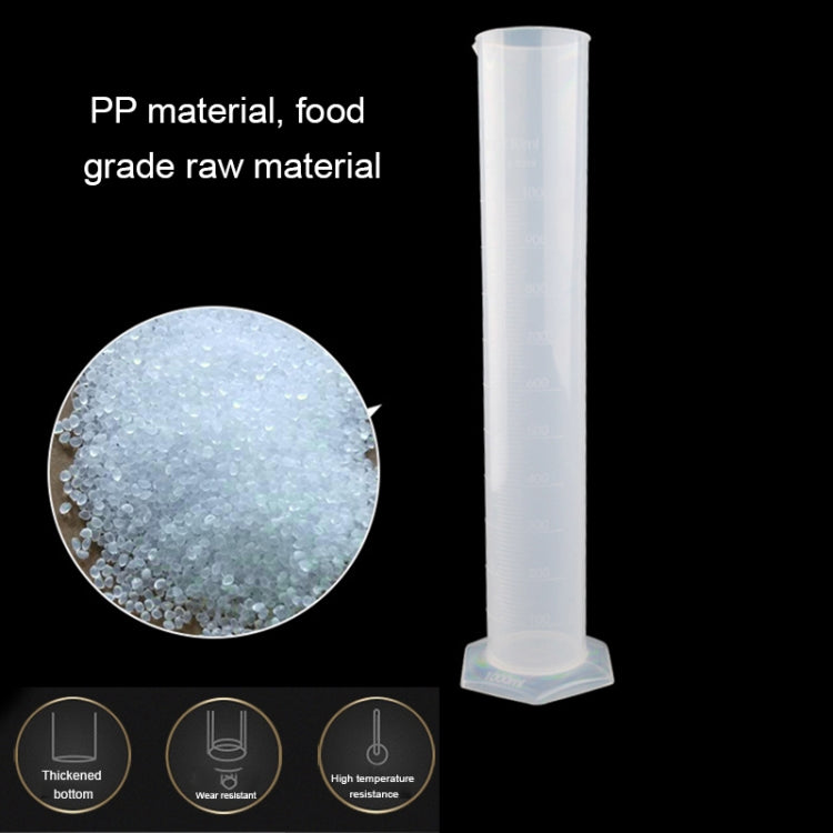 Bình đo thể tích 1000mL bằng nhựa PP có vòi, có vạch chia, đế lục giác, 1000ml