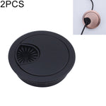 2 miếng nắp lỗ hộp ren tròn hợp kim kẽm cho bàn máy tính, đường kính lỗ: 50mm (vàng sáng), 50mm