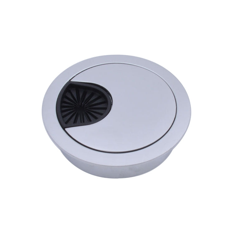2 miếng nắp lỗ hộp ren tròn hợp kim kẽm cho bàn máy tính, đường kính lỗ: 50mm (vàng sáng), 50mm