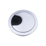 2 miếng nắp lỗ hộp ren tròn hợp kim kẽm cho bàn máy tính, đường kính lỗ: 53mm (vàng sáng), 53mm