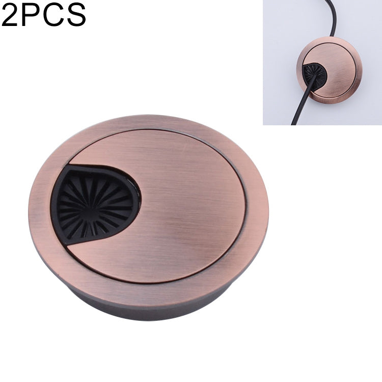 2 cái nắp lỗ hộp ren tròn hợp kim kẽm cho bàn máy tính để bàn, đường kính lỗ: 60mm (đồng xanh), 60mm