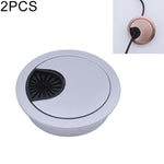 2 cái nắp lỗ hộp ren tròn hợp kim kẽm cho bàn máy tính để bàn, đường kính lỗ: 60mm (đồng xanh), 60mm