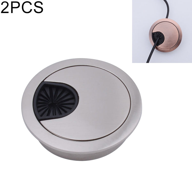 2 cái nắp lỗ hộp ren tròn hợp kim kẽm cho bàn máy tính để bàn, đường kính lỗ: 60mm (đồng xanh), 60mm