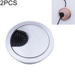2 cái nắp lỗ hộp ren tròn hợp kim kẽm cho bàn máy tính để bàn, đường kính lỗ: 60mm (đồng xanh), 60mm