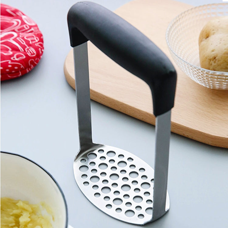 Dụng cụ nghiền khoai tây bí ngô bằng tay bằng thép không gỉ với tay cầm ngang rộng và tiện dụng, một lớp thép không gỉ