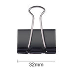 50 kẹp giấy kim loại đen 32mm, dùng để kẹp giấy, văn phòng phẩm