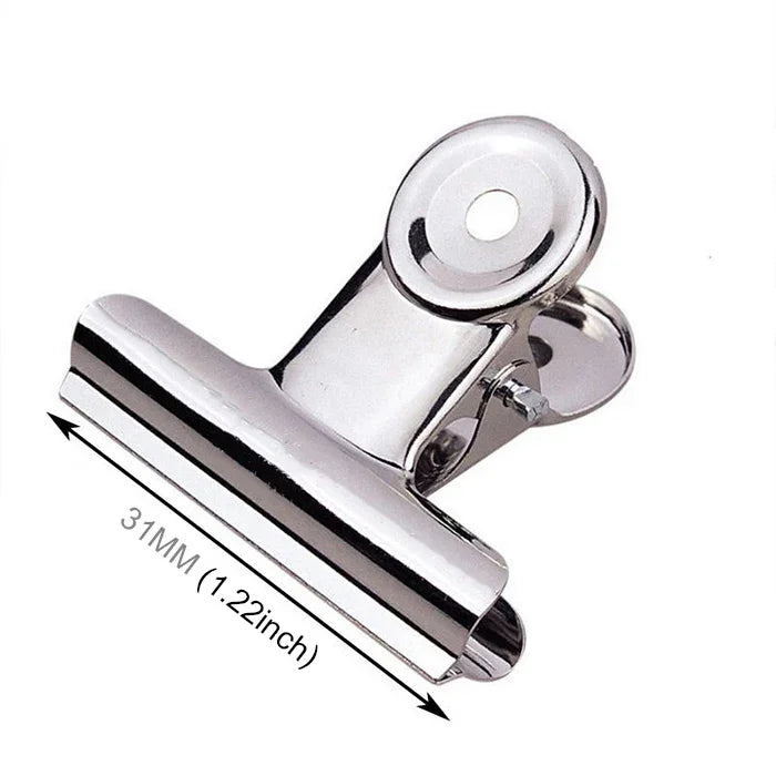 20 kẹp giấy tròn bằng thép không gỉ màu bạc 31mm, dùng để kẹp giấy, văn phòng phẩm