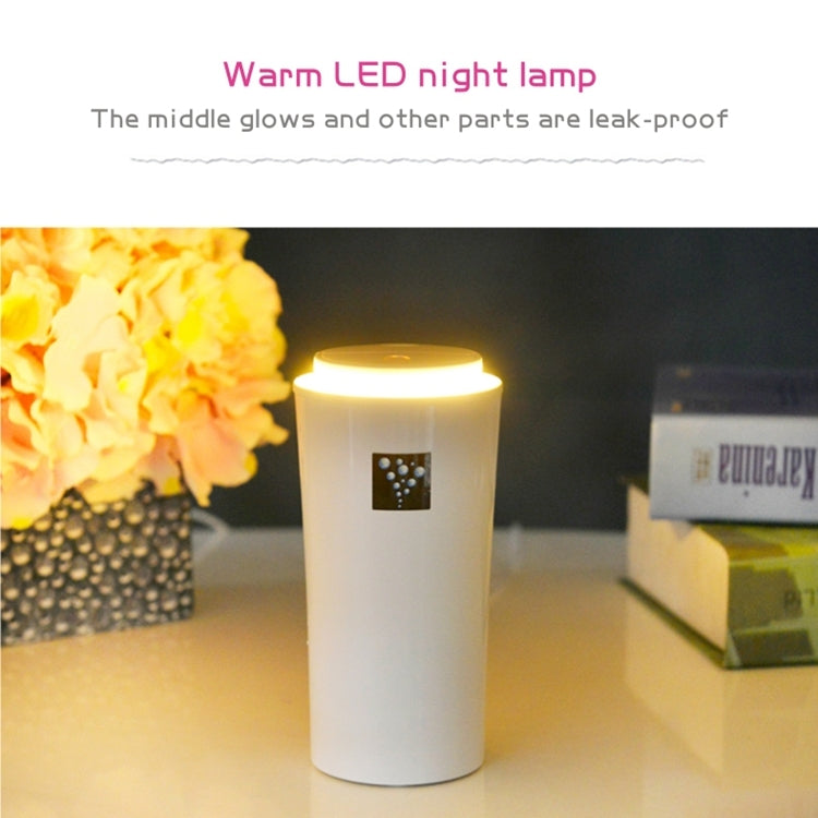 Máy tạo độ ẩm nhỏ 3 2W đo độ ẩm, thiết bị dưỡng ẩm có đèn LED ban đêm, dung tích bình nước: 260ml