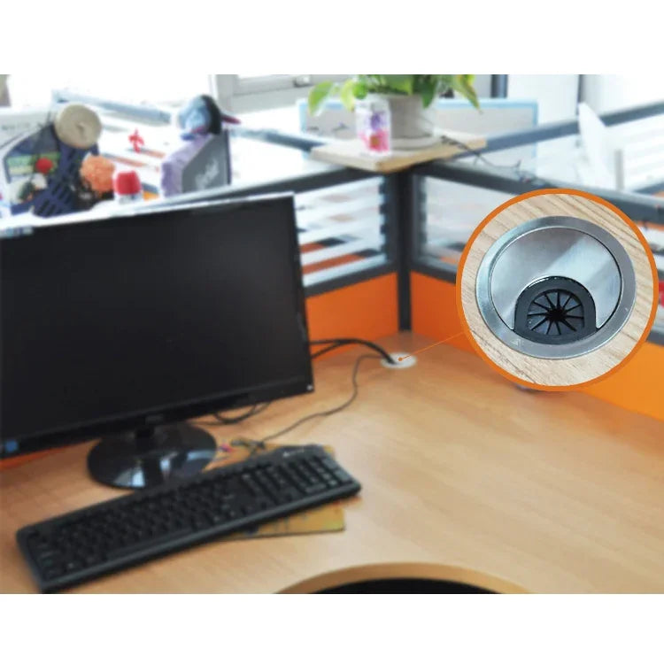 10 miếng nắp lỗ hộp ren tròn nhựa cho bàn máy tính, đường kính lỗ: 53mm, 53mm