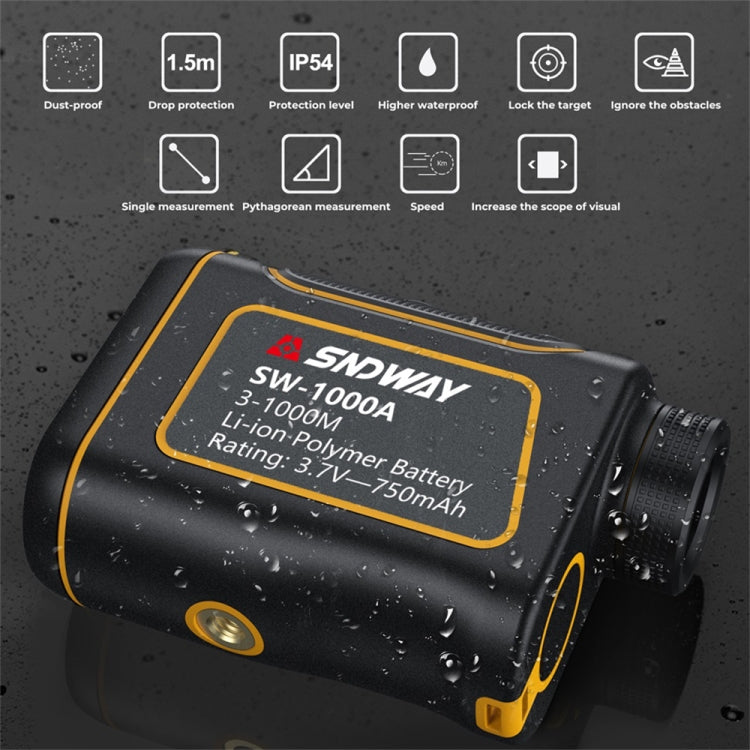 Máy đo khoảng cách ống nhòm ngoài trời chống nước cầm tay SNDWAY SW600A, 600m, 600m