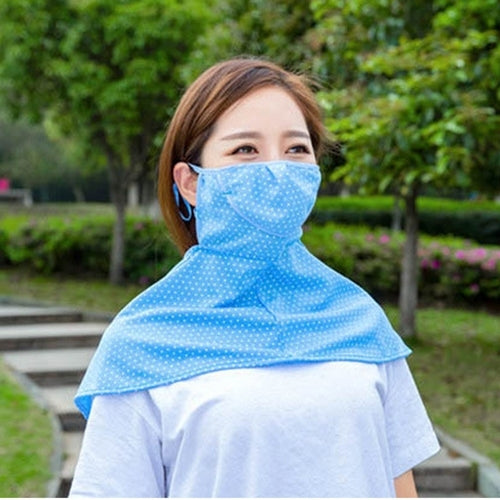 Khăn choàng mùa hè chống tia UV, mặt nạ bảo vệ cổ khi đi xe, khẩu trang chống nắng ngoài trời, giao màu ngẫu nhiên, mặt nạ chống UV