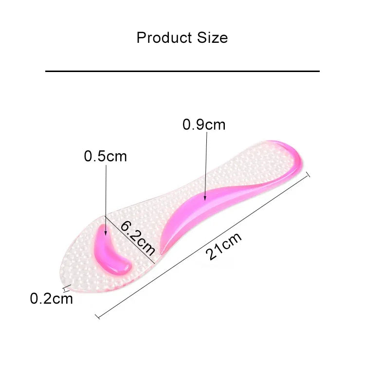 Lót giày gel silicone massage hỗ trợ vòm chân cho nữ, chỉnh hình bàn chân bẹt, ngăn ngừa đau chân, đệm giày cao gót, giao màu ngẫu nhiên