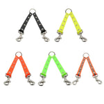 Dây kéo chống rối 2 trong 1 cho chó bằng chất liệu TPU, Dây dắt chó đôi, Chiều dài: 25 cm, 2 trong 1 (Đỏ)