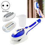 Máy hơi nước cầm tay đa năng gia dụng, du lịch, máy hơi nước treo nóng cầm tay, đế gốm kèm bàn chải flannelette, bàn chải tóc và cốc đo, phích cắm EU, màu tím phích cắm EU, màu xanh phích cắm EU