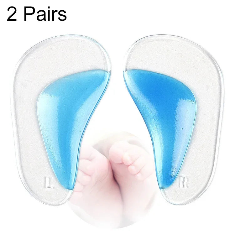 2 Pairs Kids Gel Insoles Orthopedic Arch Support Insoles for Child Shoes Flatfoot Corrector Pads Baby Toddler Insole, Size: L, Size: L