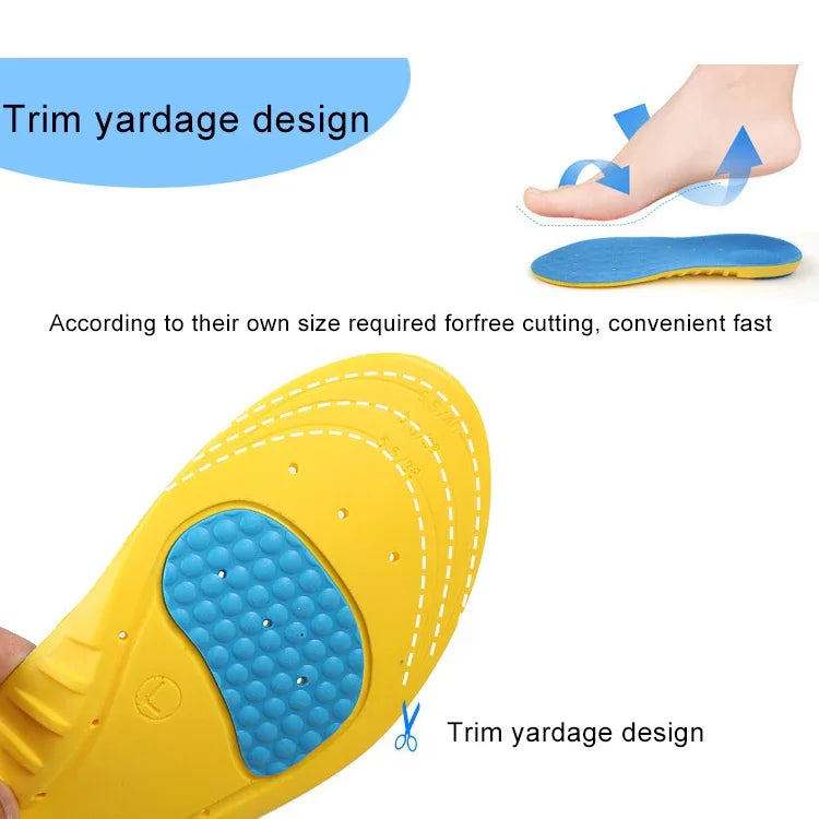 1 đôi lót giày thể thao co giãn thoáng khí thấm hút khử mùi, đệm êm ái cho du lịch và giải trí, kích thước: L(42-44Yards), màu xanh dương, màu xám