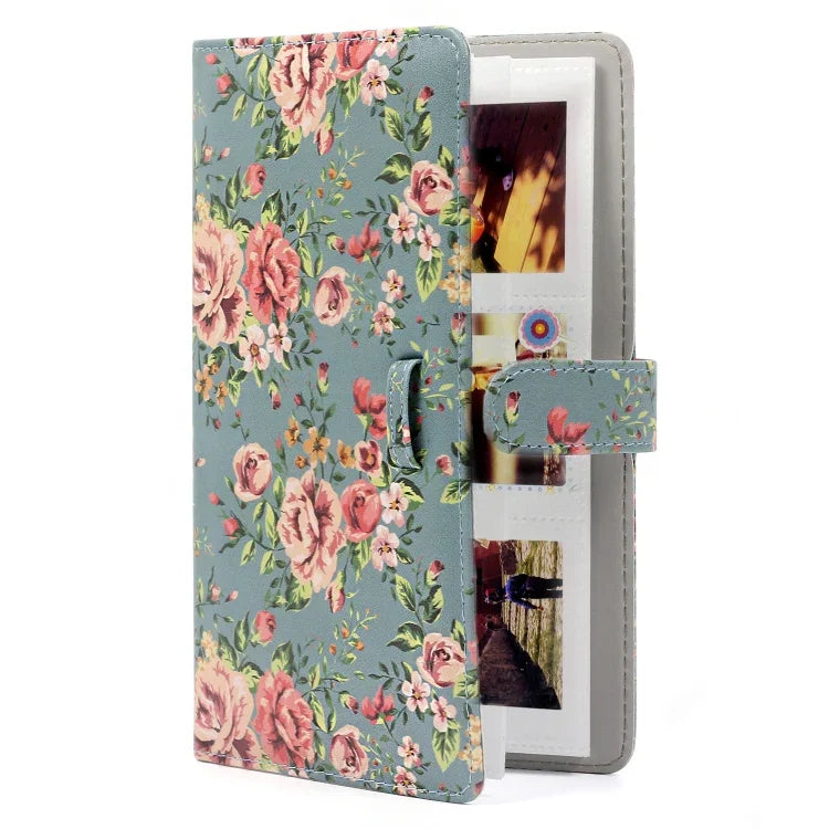 Album ảnh sáng tạo mini PU kiểu hoa hồng 3 inch DIY, 32 trang, dành cho ảnh Polaroid, Hoa hồng