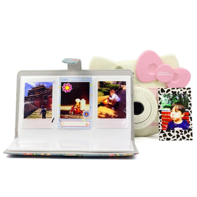 Album ảnh sáng tạo mini PU kiểu hoa hồng 3 inch DIY, 32 trang, dành cho ảnh Polaroid, Hoa hồng