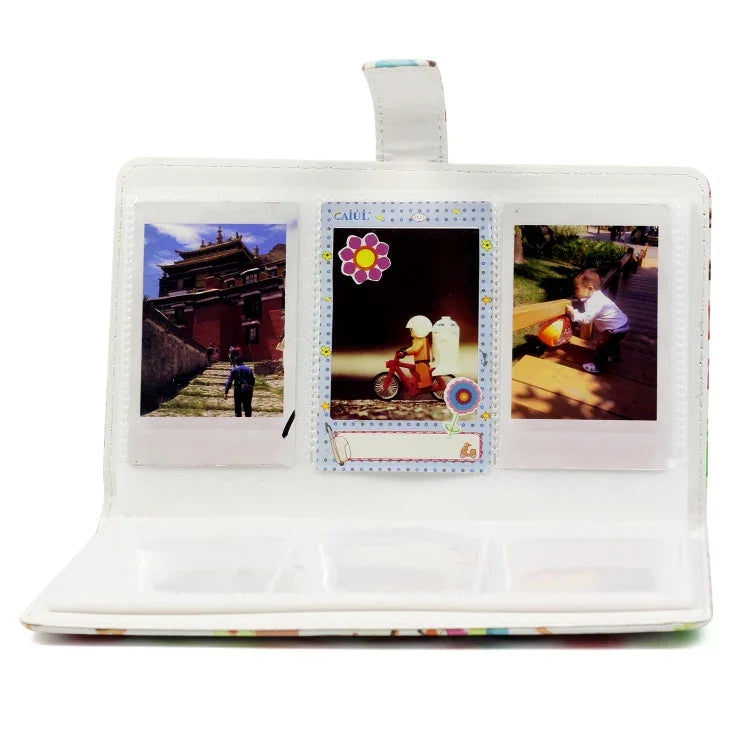 Album ảnh tinh tế 32 trang loại chèn sáng tạo DIY PU mini 3 inch họa tiết bánh tráng miệng cho Polaroid, bánh tráng miệng