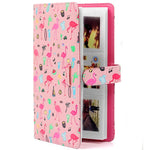 Album ảnh tinh tế 32 trang loại chèn sáng tạo DIY PU mini 3 inch họa tiết hồng hạc hồng cho Polaroid, hồng hạc hồng