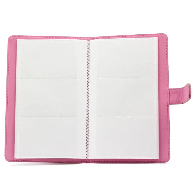 Album ảnh tinh tế 32 trang loại chèn sáng tạo DIY PU mini 3 inch họa tiết hồng hạc hồng cho Polaroid, hồng hạc hồng
