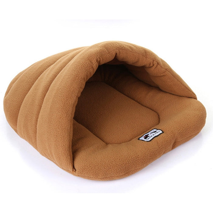 Nhà chó mèo bằng vải nỉ lông cừu hình dép, giữ ấm dày, Kích thước: L, 58×68×32cm, Kích thước: L