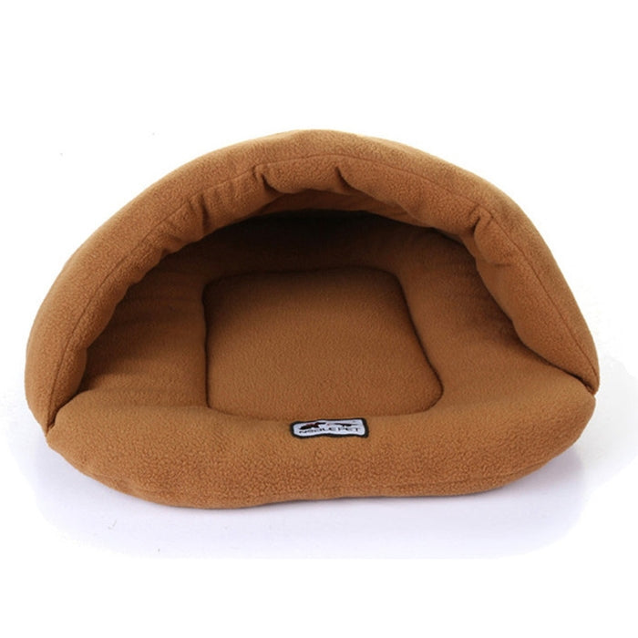 Nhà chó mèo bằng vải nỉ lông cừu hình dép, giữ ấm dày, Kích thước: L, 58×68×32cm, Kích thước: L
