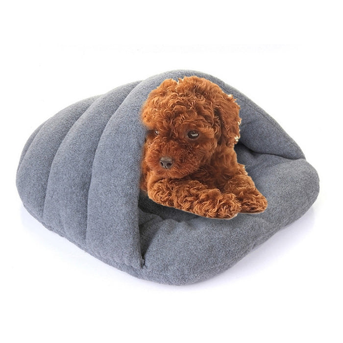 Nhà chó mèo bằng vải nỉ lông cừu hình dép, giữ ấm dày, Kích thước: L, 58×68×32cm, Kích thước: L