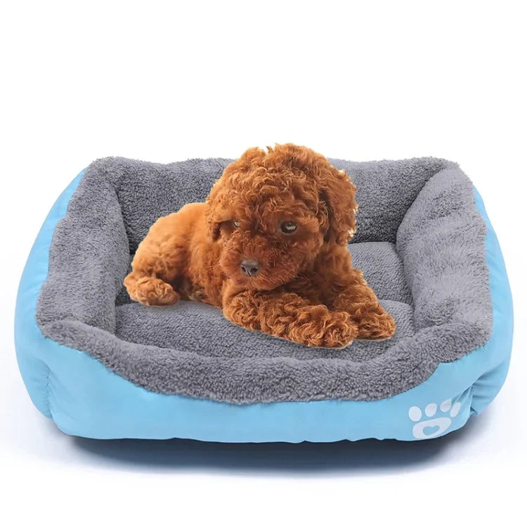 Thảm chuồng chó giữ ấm bốn mùa chính hãng màu kẹo, thảm chó Teddy, Kích thước: S, 43×32×10cm, Kích thước: S