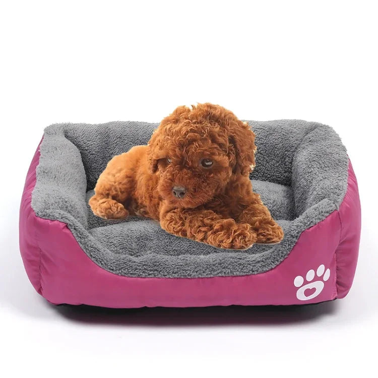 Thảm chuồng chó giữ ấm bốn mùa chính hãng màu kẹo, thảm chó Teddy, Kích thước: S, 43×32×10cm, Kích thước: S
