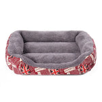 Thảm Chuồng Chó Ấm Chính Hãng Quốc Kỳ Bốn Mùa Giường Thú Cưng, Kích thước: M, 54×42×12cm, Kích thước: M, 54×42×12cm