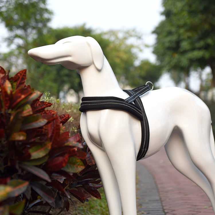 Dây kéo vòng ngực phản quang polyester A7 cho chó lớn, dây xích an toàn, vòng cổ dây kéo, Kích thước: S, 2.0*50*62cm, Kích thước: S, 2.0*50*62cm