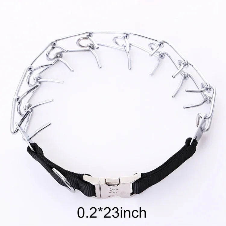 Vòng cổ kim loại chất lượng cao cho chó, dây xích điều chỉnh, vòng cổ dây xích huấn luyện chuyên dụng, Kích thước: 4.0mm*60cm, Vòng cổ dây xích chó