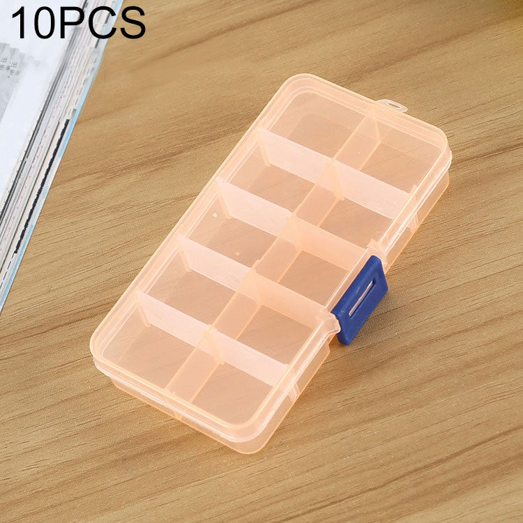 Hộp nhựa tổ chức lưới tháo rời 10 chiếc cho trang sức, bông tai, móc câu, phụ kiện nhỏ, kích thước: nhỏ, 10 ngăn, 10 ngăn (Trắng+Xanh), 10 ngăn (Hồng+Xanh), 10 ngăn (Cam+Xanh), 10 ngăn (Tím+Xanh), 10 ngăn (Trắng+Hồng)