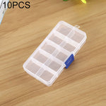 Hộp nhựa tổ chức lưới tháo rời 10 chiếc cho trang sức, bông tai, móc câu, phụ kiện nhỏ, kích thước: nhỏ, 10 ngăn, 10 ngăn (Trắng+Xanh), 10 ngăn (Hồng+Xanh), 10 ngăn (Cam+Xanh), 10 ngăn (Tím+Xanh), 10 ngăn (Trắng+Hồng)